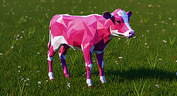 Vibrant Calf: A Stunning Ultra, calf, 3D Model, low poly HD wallpaper