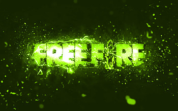 Garena Fire lime logo, , lime neon lights, creative, lime abstract background, Garena Fire logo, online games, Fire logo, Garena Fire HD wallpaper