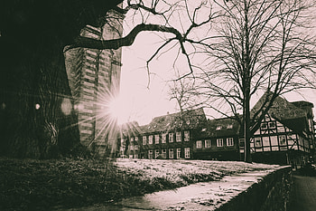 Cities, Sun, City, Building, Shine, Light, Bw, Chb HD wallpaper