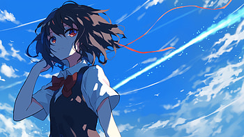 Mei Misaki from Another Anime with Stunning Sky Background, Mei Misaki, Anime, Another, Sky Anime HD wallpaper