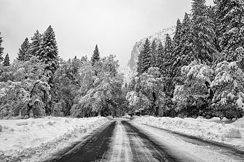Winter, Nature, Snow, Mountain, Road, Valley HD wallpaper
