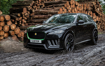 Jaguar F-Pace, SVR Stealth, Lister, SUV, black F-Pace, F-Pace tuning, British cars, Jaguar HD wallpaper
