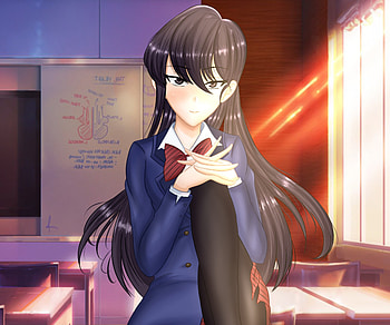 Komi shouko, , Cute expressions, Artistic illustrations HD wallpaper