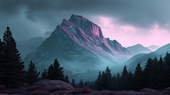Dawn Over Majestic Mountain Peaks, mountain, dawn HD wallpaper