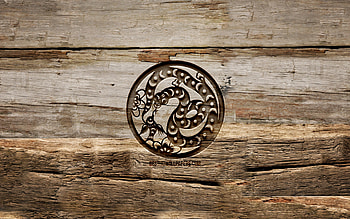Snake zodiac sign, , chinese zodiac, carving signs, Chinese calendar, Snake zodiac, wooden backgrounds, Chinese Zodiac Signs, creative, Snake HD wallpaper