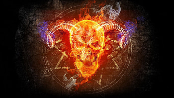 Abstract, Fire, Circle, Skull, Vera, Belief, Tarot, Prediction HD wallpaper