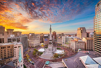 Indianapolis Skyline, Best Online Colleges in Indiana HD wallpaper