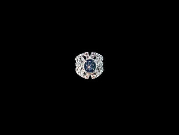 DIAMOND AND A STAR SAPPHIRE WHITE GOLD RING, time now gone, my wifes ring HD wallpaper