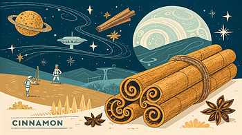 Cinnamon Dreams: A Journey Through Spice and Space, cinnamon, space, planet, illustration, Science Fiction HD wallpaper