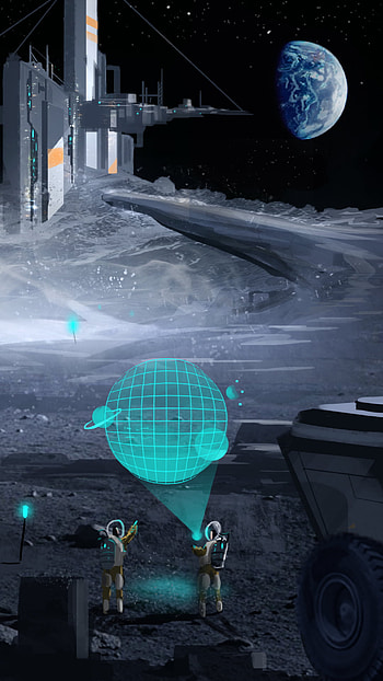 Sci Fi, moon HD phone wallpaper