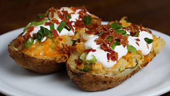 Twice baked potatoes, Loaded with toppings, Tasty and satisfying, Tasty recipe by Tasty HD wallpaper