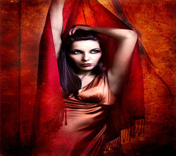 Bridgid..The Fire Goddess, gothic, fantasy, red HD wallpaper