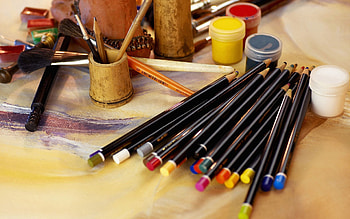 Miscellanea, Miscellaneous, Table, Pencils, Artist, Set HD wallpaper