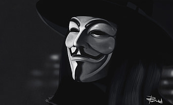 Manual resize, Red background, Mask revenge art HD wallpaper