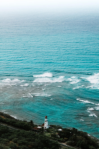 Nature, Waves, Shore, Bank, Coast, Lighthouse HD phone wallpaper