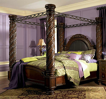 Dream Bed Decor Idea, 4 poster, bed, abstract, graphy, decot HD wallpaper
