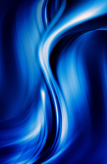Blue waves, abstract HD phone wallpaper