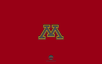 Minnesota Golden Gophers, red background, American football team, Minnesota Golden Gophers emblem, NCAA, Minnesota, USA, American football, Minnesota Golden Gophers logo HD wallpaper