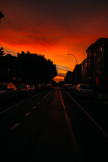 Auto, Sunset, Dark, Road, Dahl, Distance, Street HD phone wallpaper