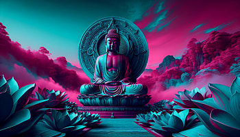 Buddha Serenity: Stunning Ultra, buddha, statue, spiritual, lotus, landscape HD wallpaper
