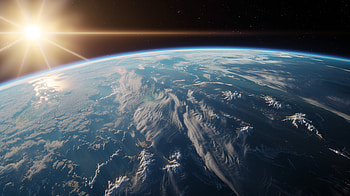 Stunning Earth View from Space with Sunlight, Earth From Space, earth, space, sun HD wallpaper