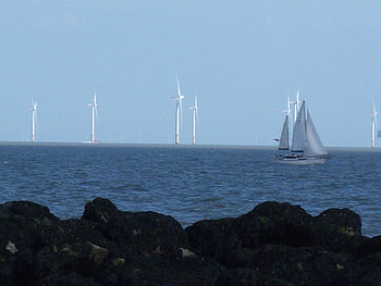 WIND POWER, sea, wind, boats, beach HD wallpaper