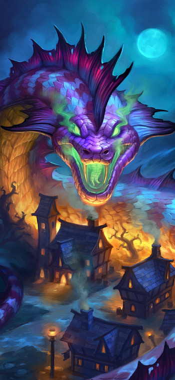 Baku the Mooneater, Hearthstone HD phone wallpaper