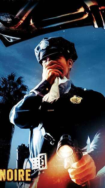 Preview la noire, police, light, luggage rack, street HD phone wallpaper