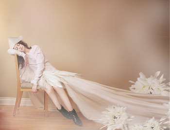 paper, model, veil, papaer, girl, female HD wallpaper