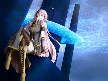 Anime, sexy, big eye, bright colors, girl, long hair, boots HD wallpaper