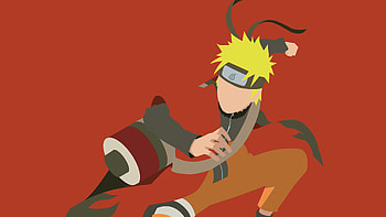 Yellow Hair Naruto Uzumaki Light Red Background Naruto HD wallpaper