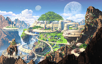 Realm Of Fantasy World Digital Art HD wallpaper