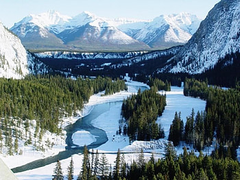 winter retreat, mountains, snow HD wallpaper