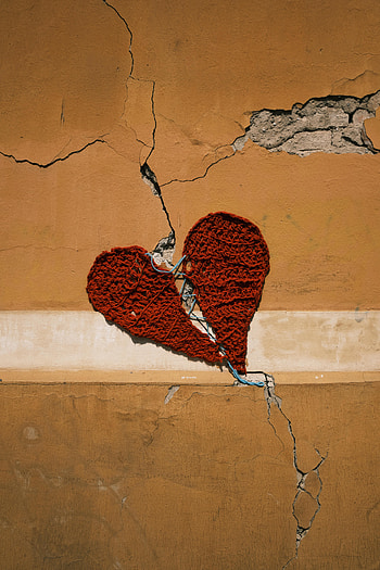 Love, Wall, Thread, Threads, Heart, Cracks, Crack HD phone wallpaper