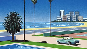 Sunshine Reggae (Hiroshi Nagai) [] :, David Hockney HD wallpaper