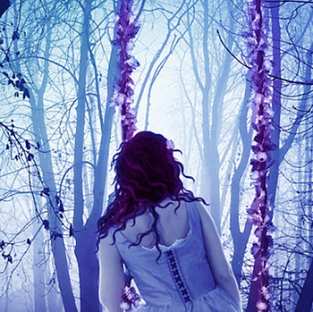 So Far Away, trees, lady, fantasy, forest HD wallpaper