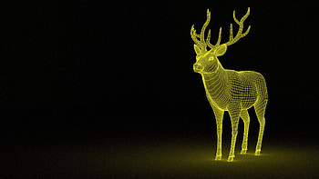 Abstract, Grid, Backlight, Illumination, Deer HD wallpaper