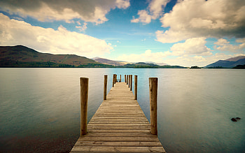 Beautiful Dock, nature, sea HD wallpaper