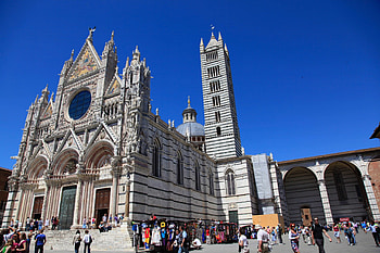 Siena Cathedral, Tuscan travel, Classic car, Italy HD wallpaper