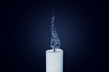 Water, Miscellanea, Miscellaneous, hop, Candle, Wick HD wallpaper
