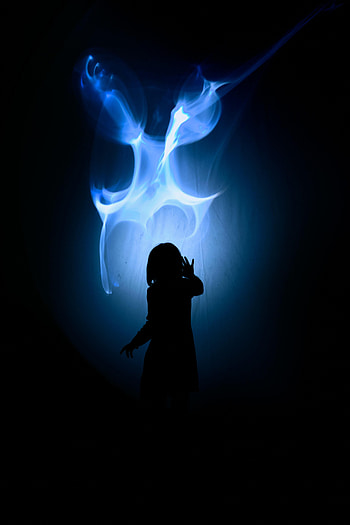 Dark, Silhouette, Flame, Girl HD phone wallpaper