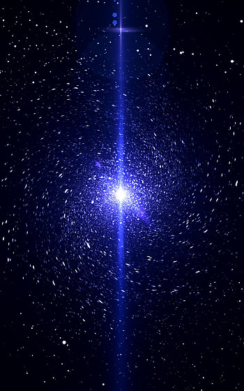 Blue stars, space, glitter, lines, art HD phone wallpaper