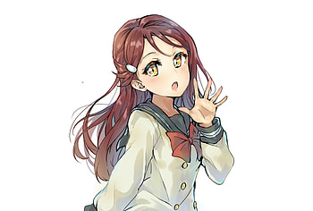 Beautiful, long hair, anime girl, Riko Sakurauchi HD wallpaper