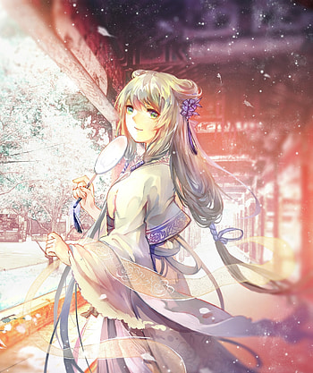 Blossom, Luo Tianyi, long hair, anime girl HD phone wallpaper