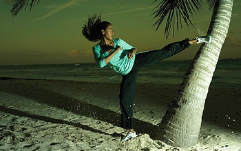 Beautiful fighter, fight with tree, beautiful-fighter HD wallpaper