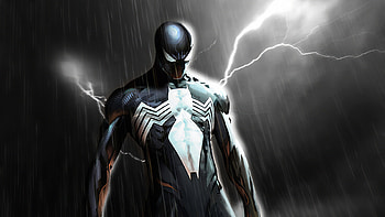 Spiderman Venom, spiderman, superheroes, digital-art, artwork HD wallpaper