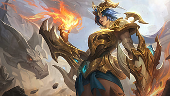 Shyvana Championship Golden Chroma Skin LoL Splash Art PC, Video Game, League Of Legends, Shyvana (League Of Legends) HD wallpaper