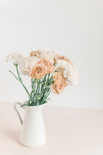Flowers, Light, Bouquet, Light Coloured, Vase HD phone wallpaper