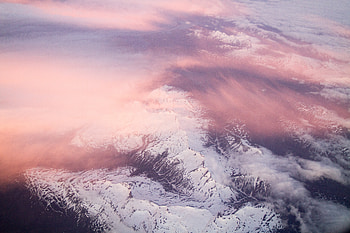 White Mountains Pink Clouds , clouds, mountains, nature HD wallpaper