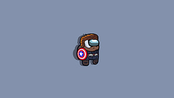 Among Us Captain America Minimal , among-us, captain-america, games, superheroes, minimalism, minimalist, artist, artwork, digital-art, behance HD wallpaper